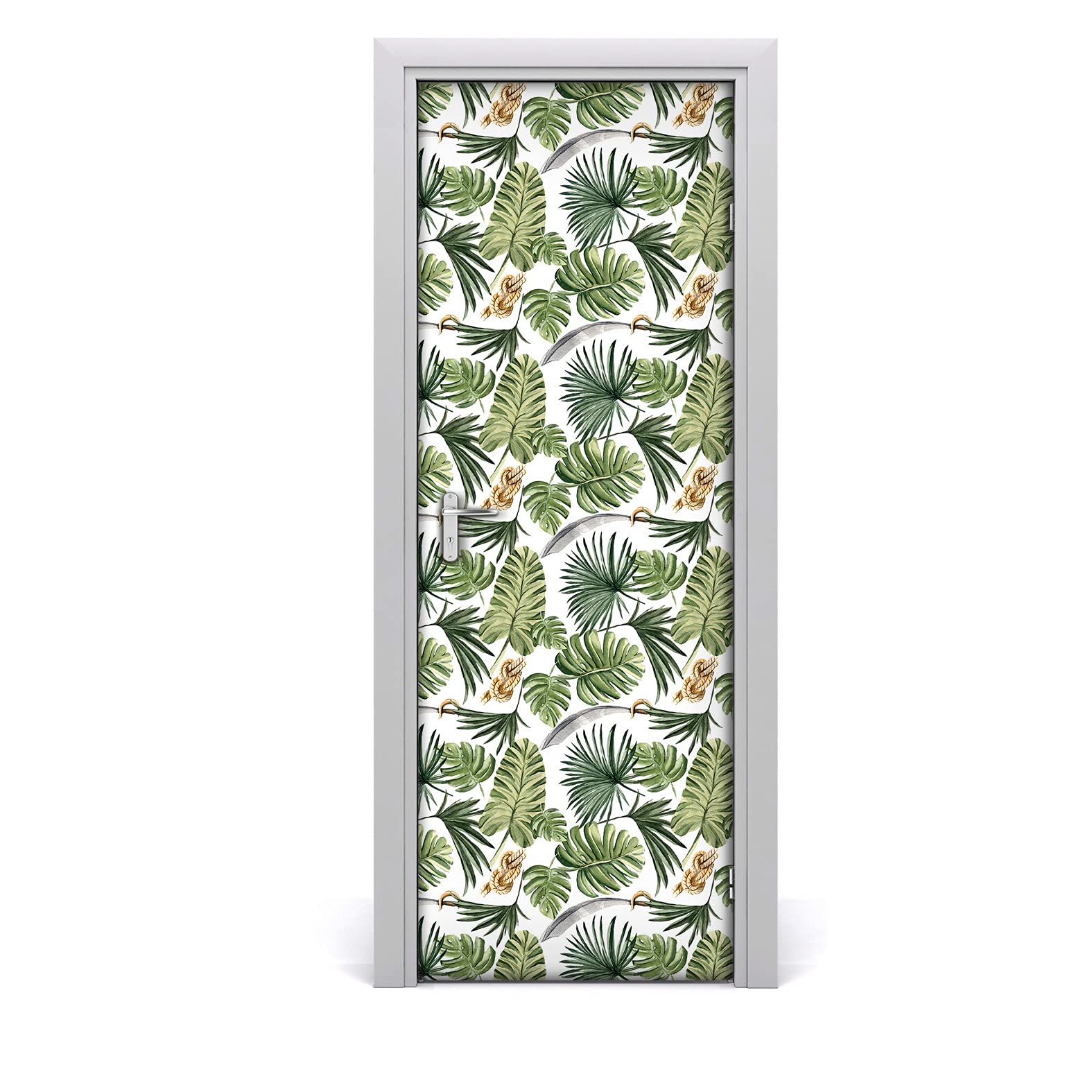 Papel de pared autoadhesivo Monstera 77x200 cm vinilo impermeable para puerta
