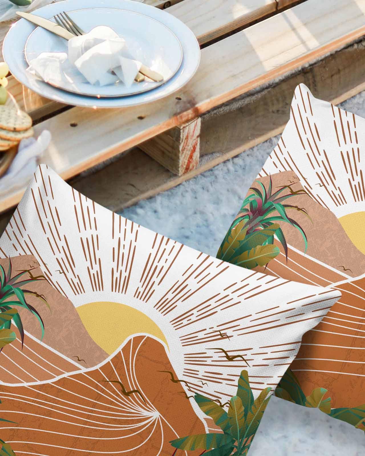 LEOKOTI Boho Geometric Outdoor Pillow Covers 16