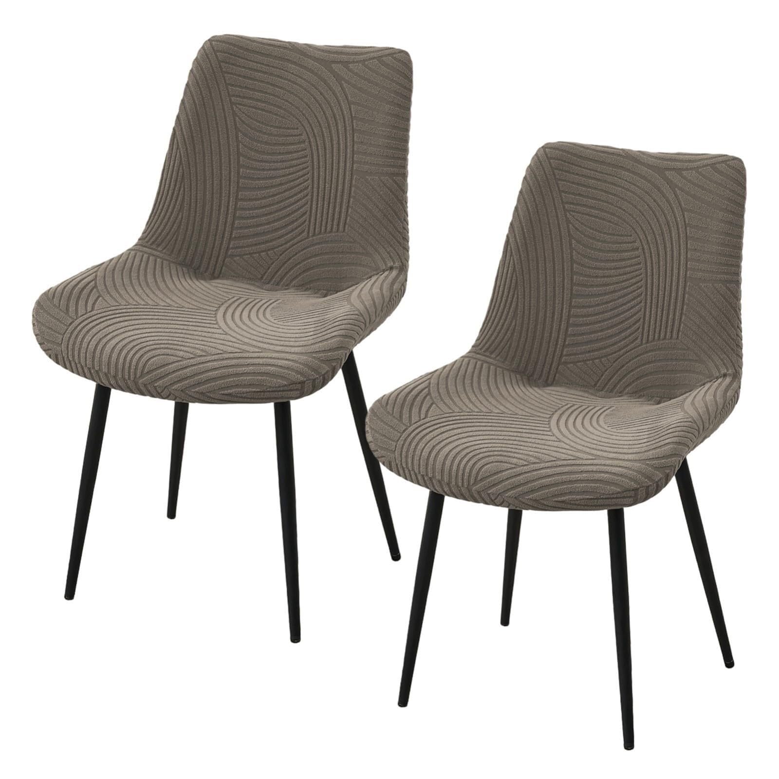 NMVAWIPT Stretch Shell Chair Covers, Armless Mid Century Modern Dining Slipcovers, Polyester Protectors, Machine Washable(8#,2pcs)