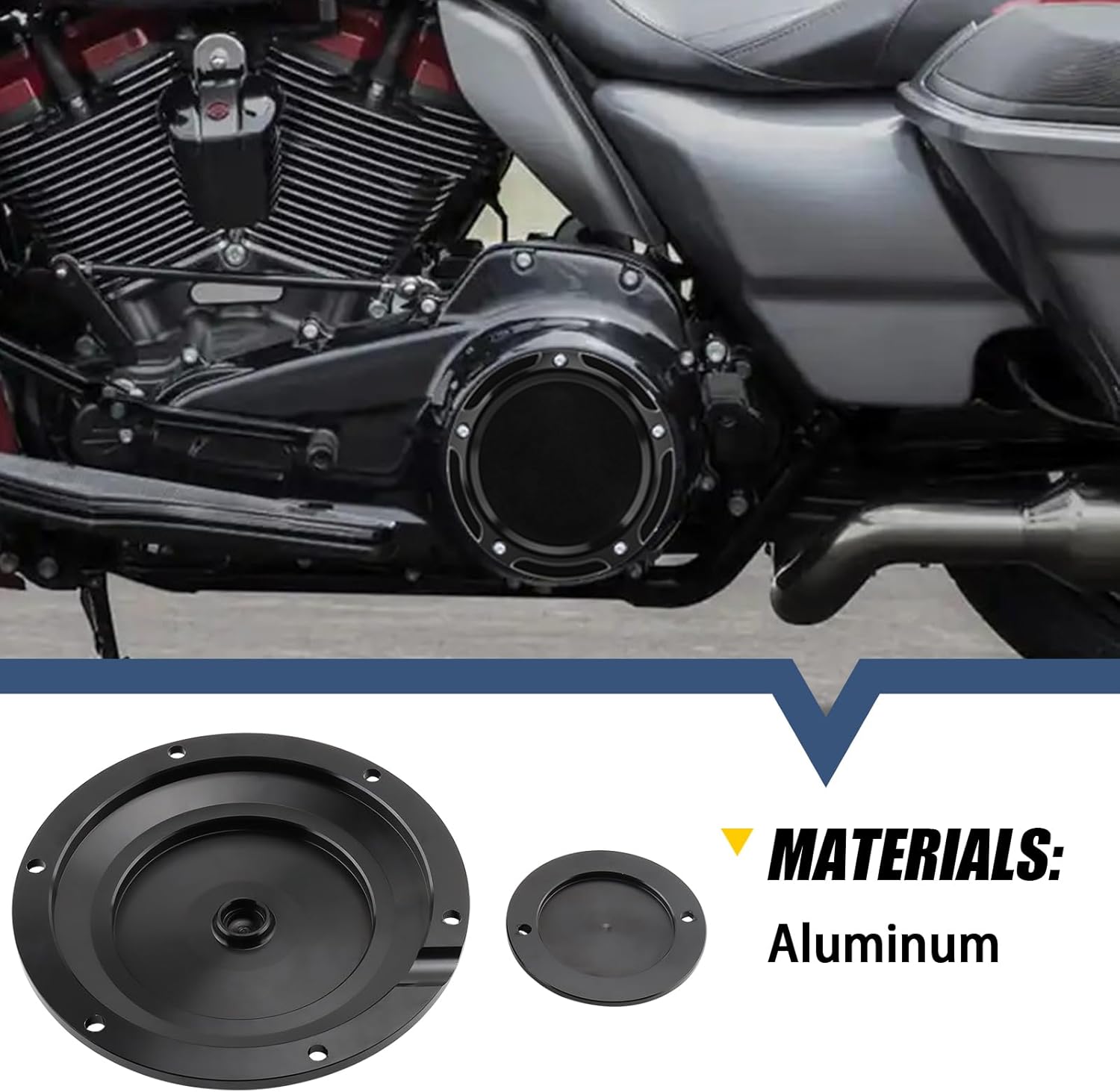 Derby Cover Timing Timer Cover Bevel Cut Aluminum Fit for Harley 2004-2022 Sportster Iron 883 1200 XL XR Forty Eight Nightster Seventy Two (Black)