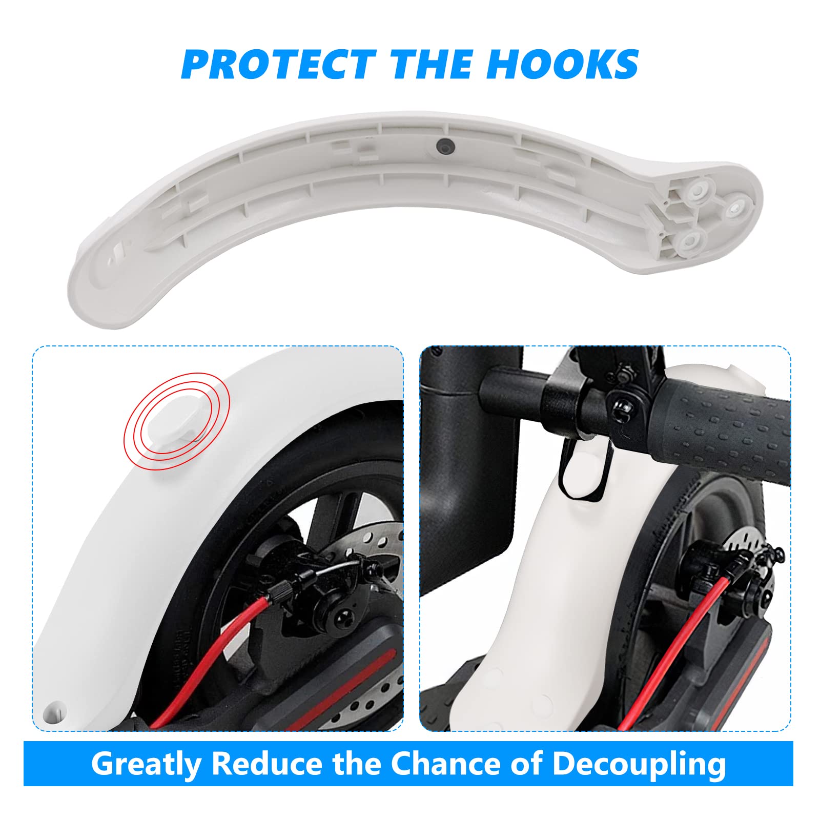 Image secondaire de SUNJULY Garde-Boue Arrière Xiaomi, 1PCS Convient aux Scooters Xiaomi M365 Scooter électrique Fender Scooter Pièces de Rechange A