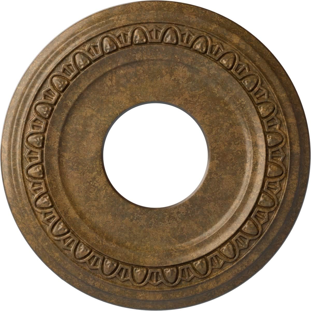 Ekena Millwork 12 1/4"OD x 4"ID x 1 1/8"P Jackson Fits Canopies up to 7 3/8" Ceiling Medallion, Rubbed Bronze