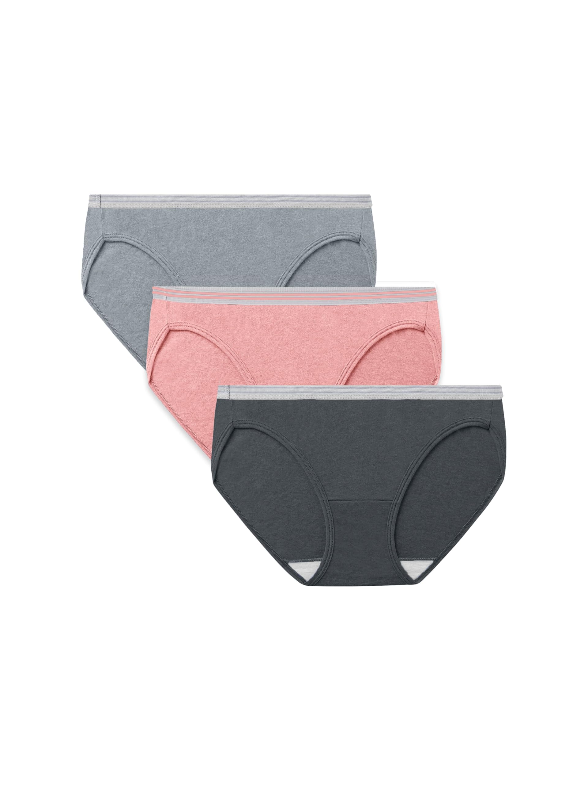 Fruit of The Loom Womens 3PK Assorted Heather Bikini