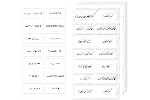 ONLYKXY Clear Bathroom Beauty Organization Labels