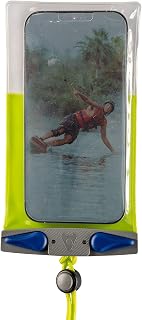 Aquapac Waterproof Phone Case, Small, Lime Green, Lanyard, iPhone and Android, Made in The UK, Hiking, Mountain Biking, Running Accessory, Travel Essential, 5 Year Warranty. IPX8 Certified to 30 ft.