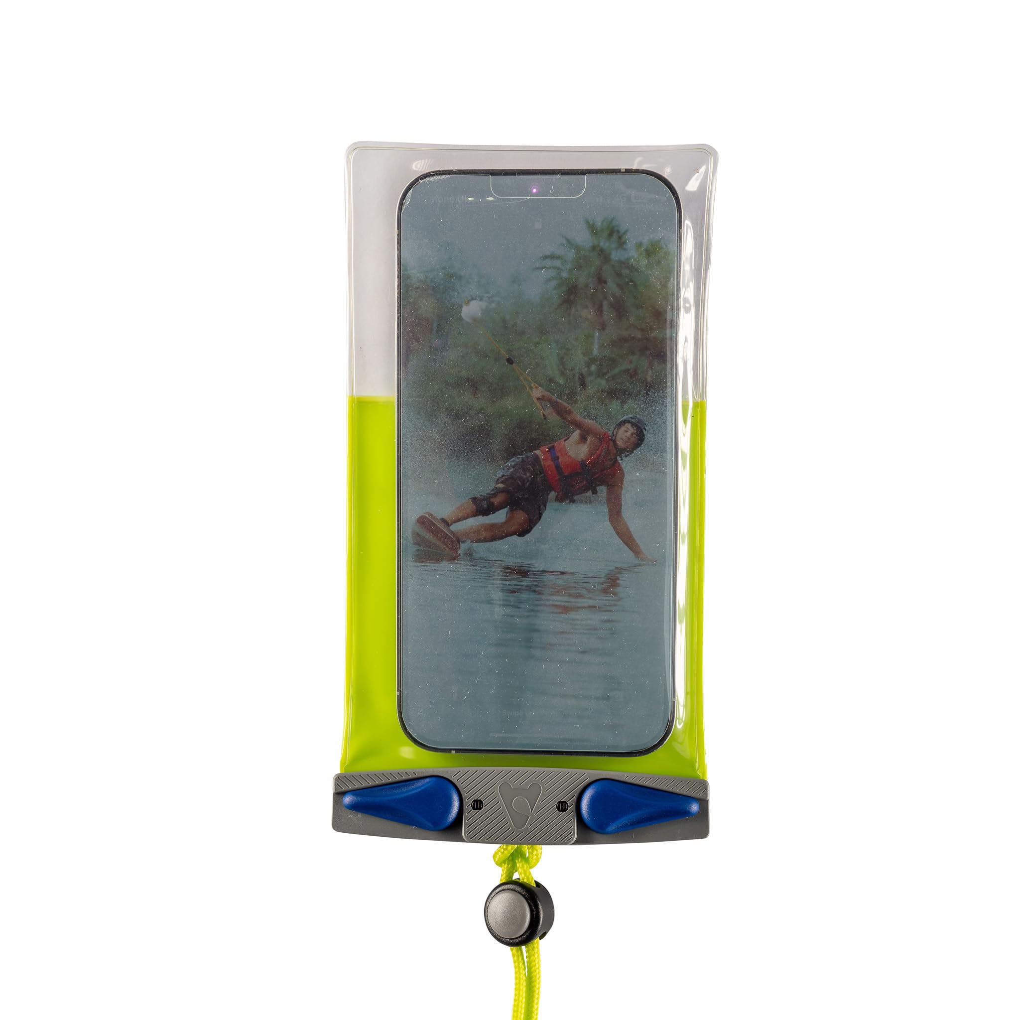 Aquapac Waterproof Phone Case, Small, Lime Green, Lanyard, iPhone and Android, Made in The UK, Hiking, Mountain Biking, Running Accessory, Travel