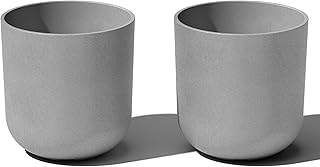 Veradek Round Lima Plastic Planter Pots for Indoor/Outdoor Garden Use, G...