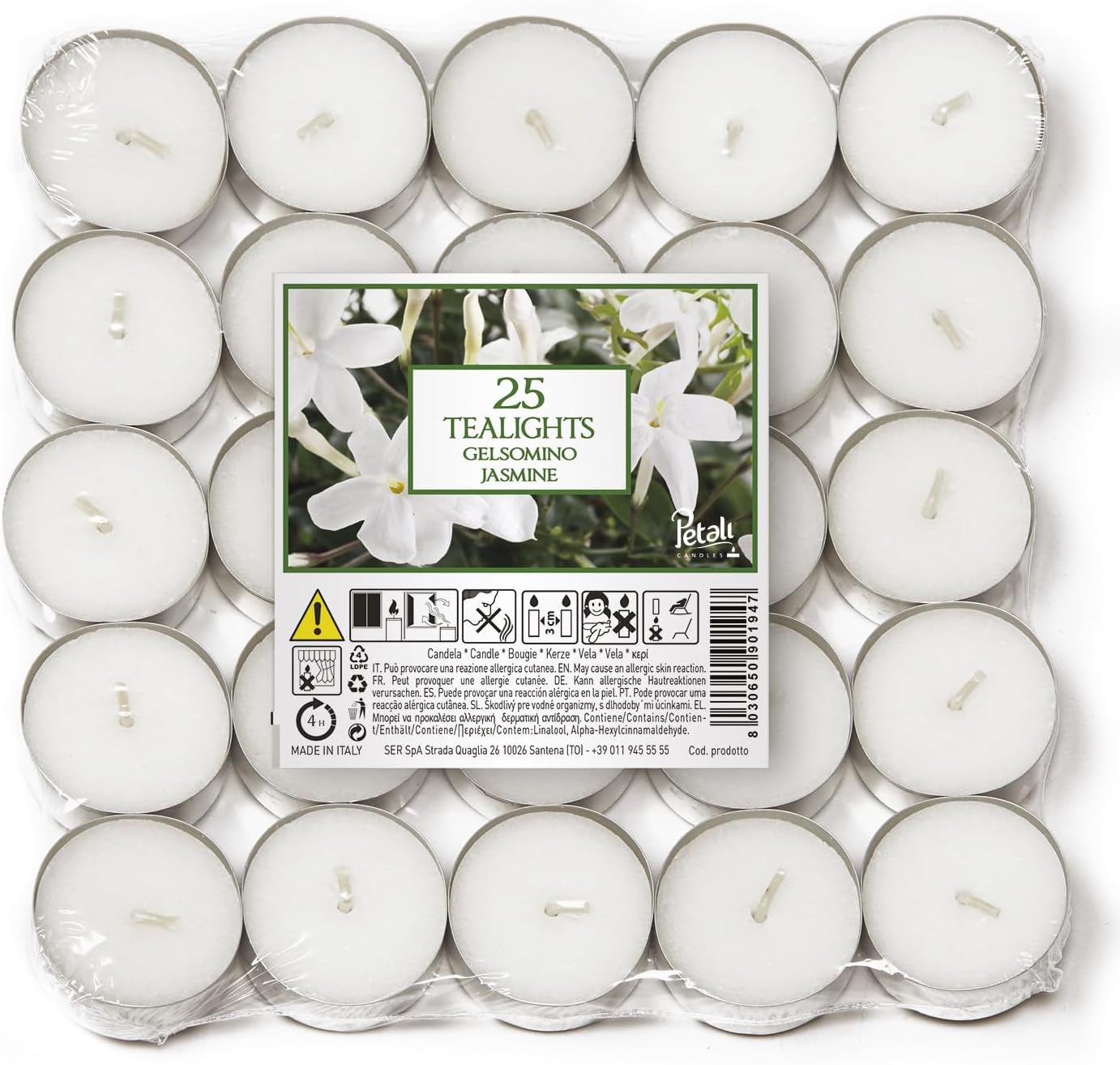 Price's Candles Aladino Jasmine Scented Tea Lights 50 Pack 021961D