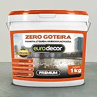 Manta Liquida Emborrachada Premium Euro Decor Zero Goteira 1KG Contra Fissuras Trincas Infiltrações (Telha)