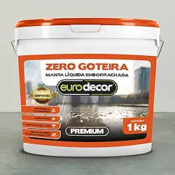 Manta Liquida Emborrachada Premium Euro Decor Zero Goteira 1KG Contra Fissuras Trincas Infiltrações (Telha)
