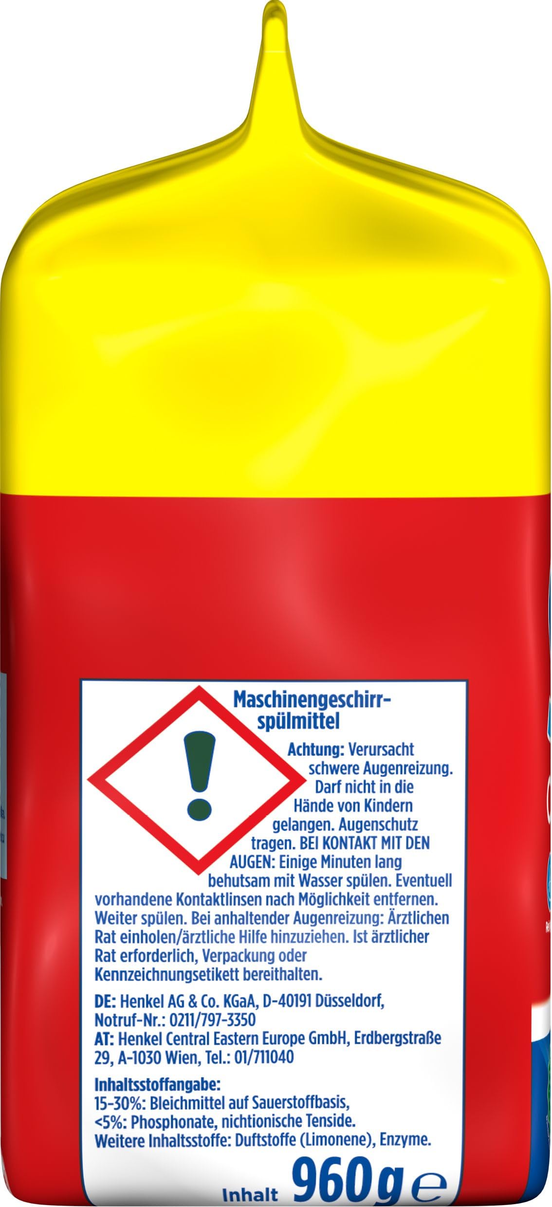 Somat Classic Pulver-Reiniger 600WL (10x 60WL), Spülmaschinenreiniger für die tägliche Reinigung, entfernt hartnäckigste Flecken bei jeden Spülgang, schonend für die Umwelt, 10x 960g