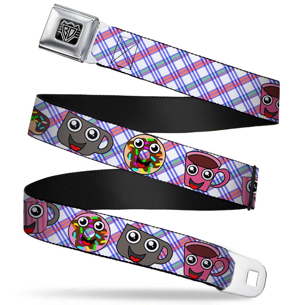 Cinturón de donuts multicolor infantil con hebilla de clic resistente ajustable para niños 8