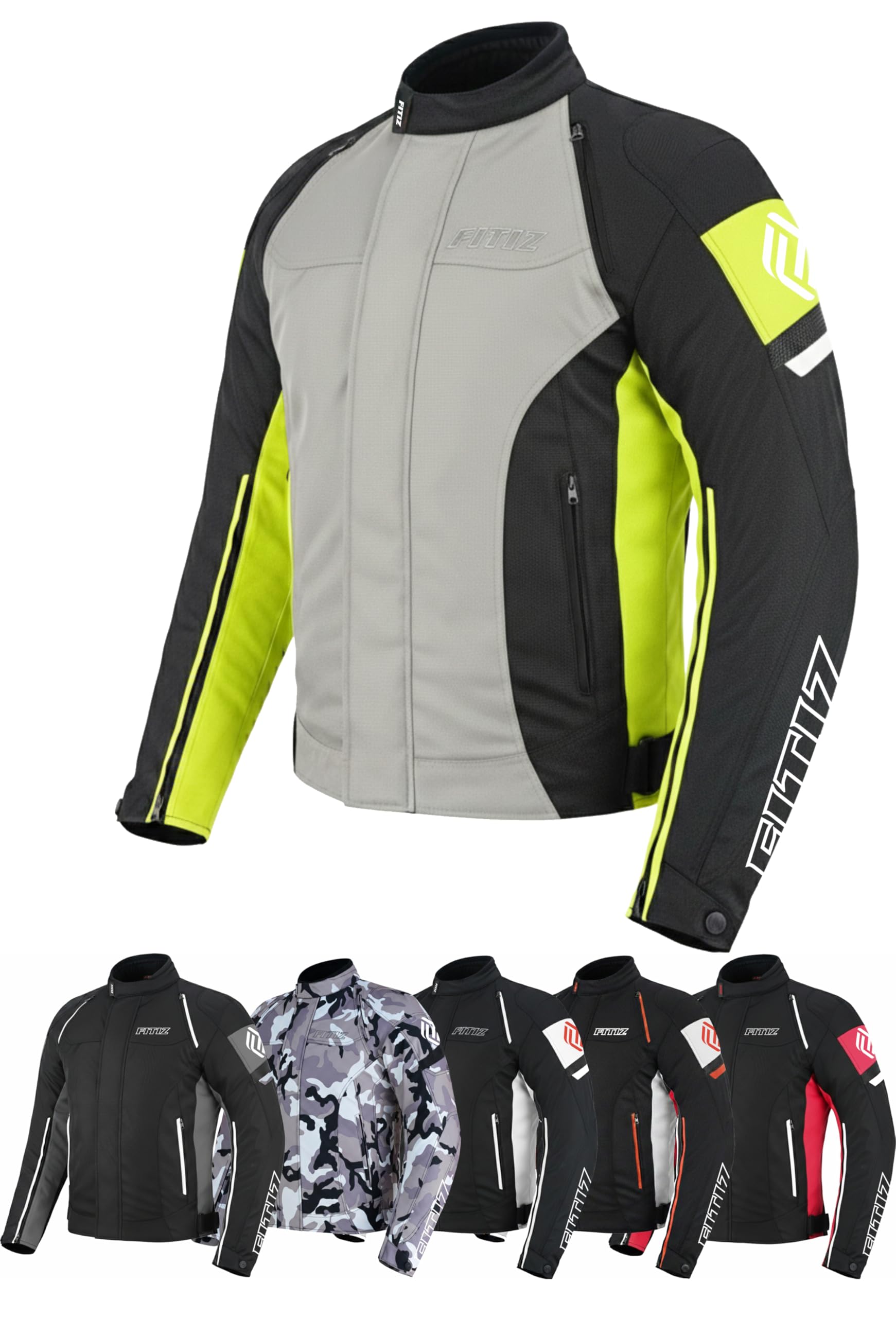 Premium Motorcycle Jacket Men for Adventure/Touring with Cordura Textile Summer Winter Windproof Bike Jacket for Racing, Riding Removeable CE Approved Protections — view 8