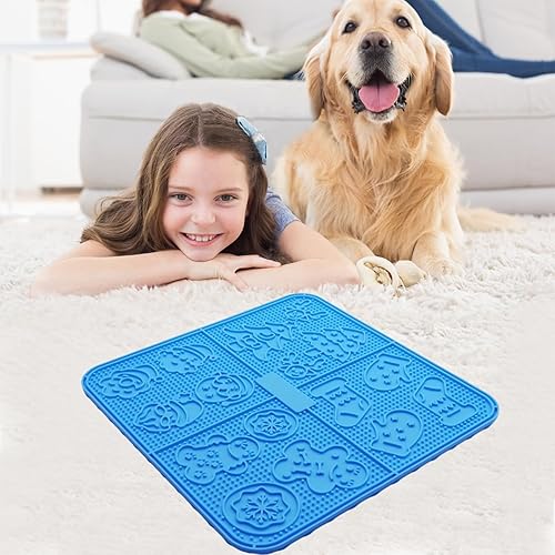 Miniatura 8 de Femont Tapete grande para lamer perro, tapete de alimentación lenta con 165 ventosas fuertes para mantequilla de maní, almohadilla para lamer sin
