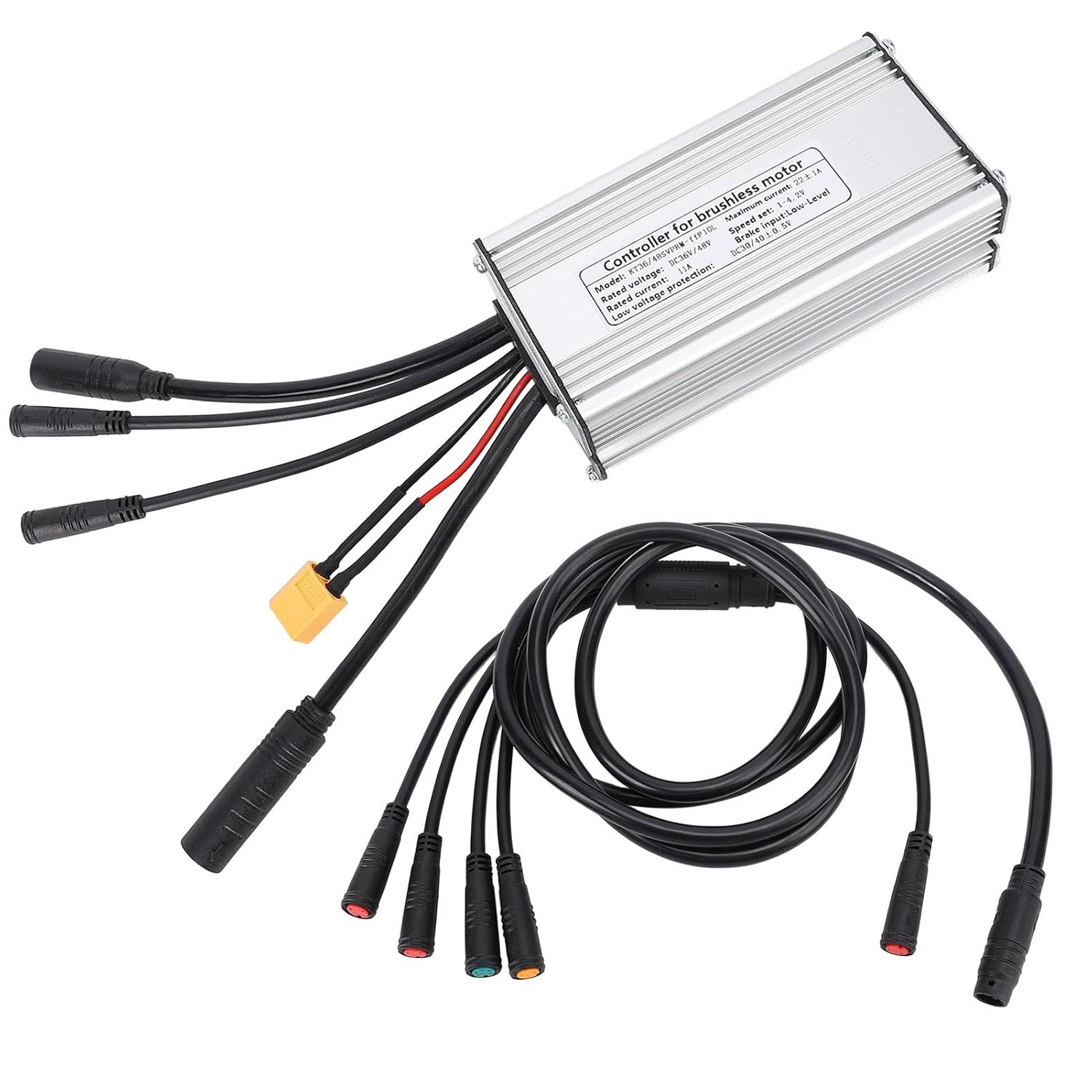 36V 48V Cycling Motor Controller, 22A 250W 500W Speed Controller with Light Cable 1 to 5 Cable, for Mountain Bike