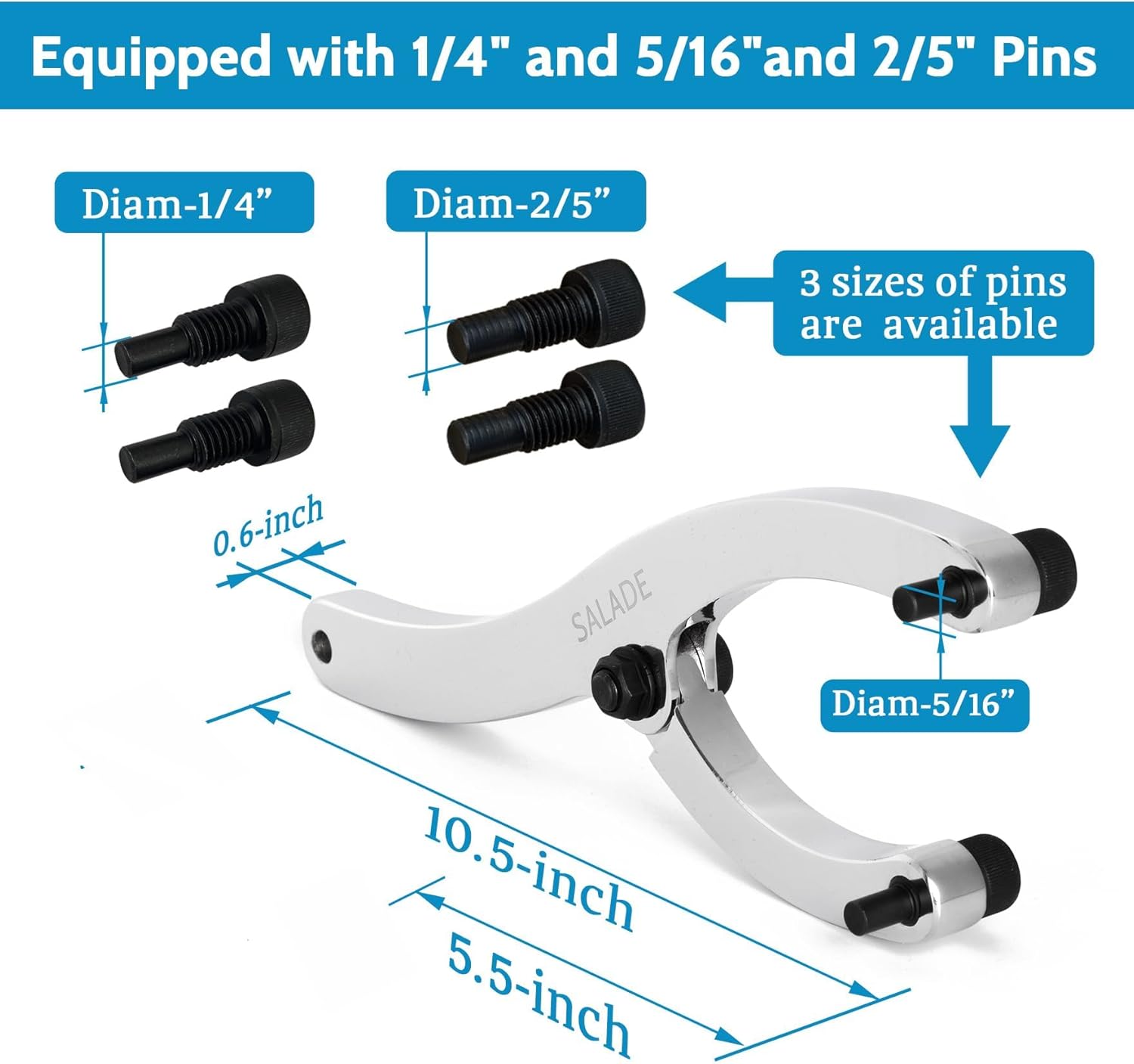 Heavy Spanner Wrench,Adjustable Gland Nut Wrench,for Removing Hydraulic Cylinder,Equipped with 1/4" and 5/16" and 3/8" Pins, Gloves, and Towels
