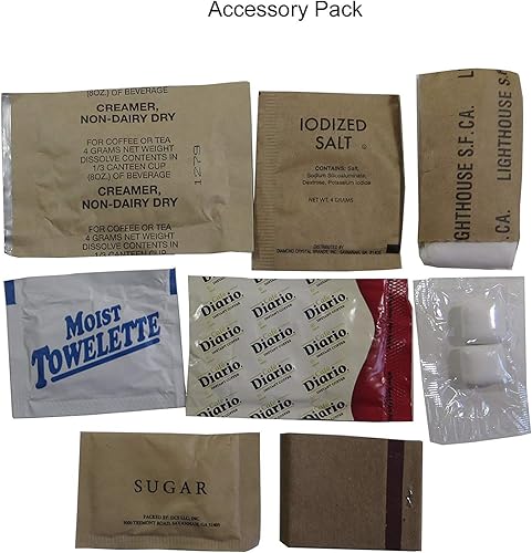 Miniatura 4 de MREs (Comidas listas para comer) genuino excedente militar de Estados Unidos sabores variados