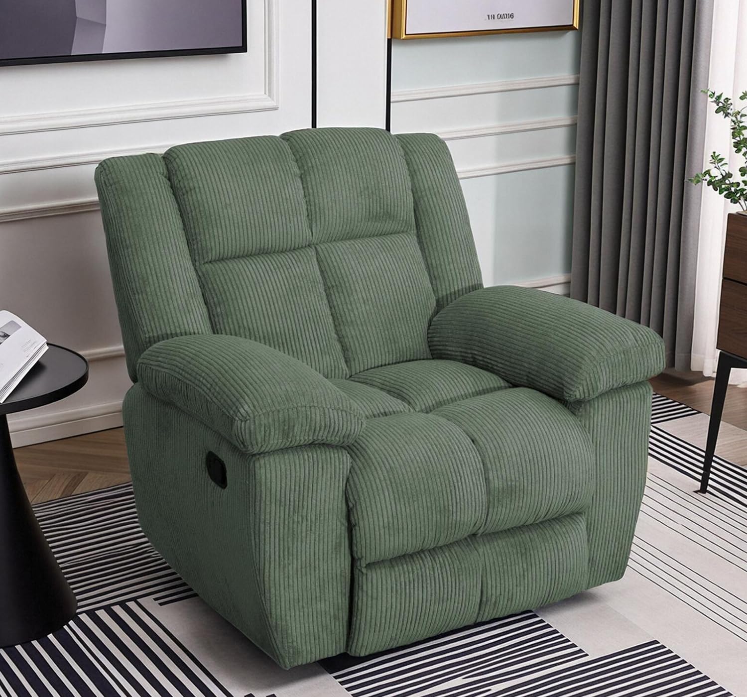 Caberryne Recliner Sofa Set for Living Room Furniture Sets,Corduroy Reclining Chair Wall Hugger Single Recliner for Living Room/Office/Lounge/Rv(1