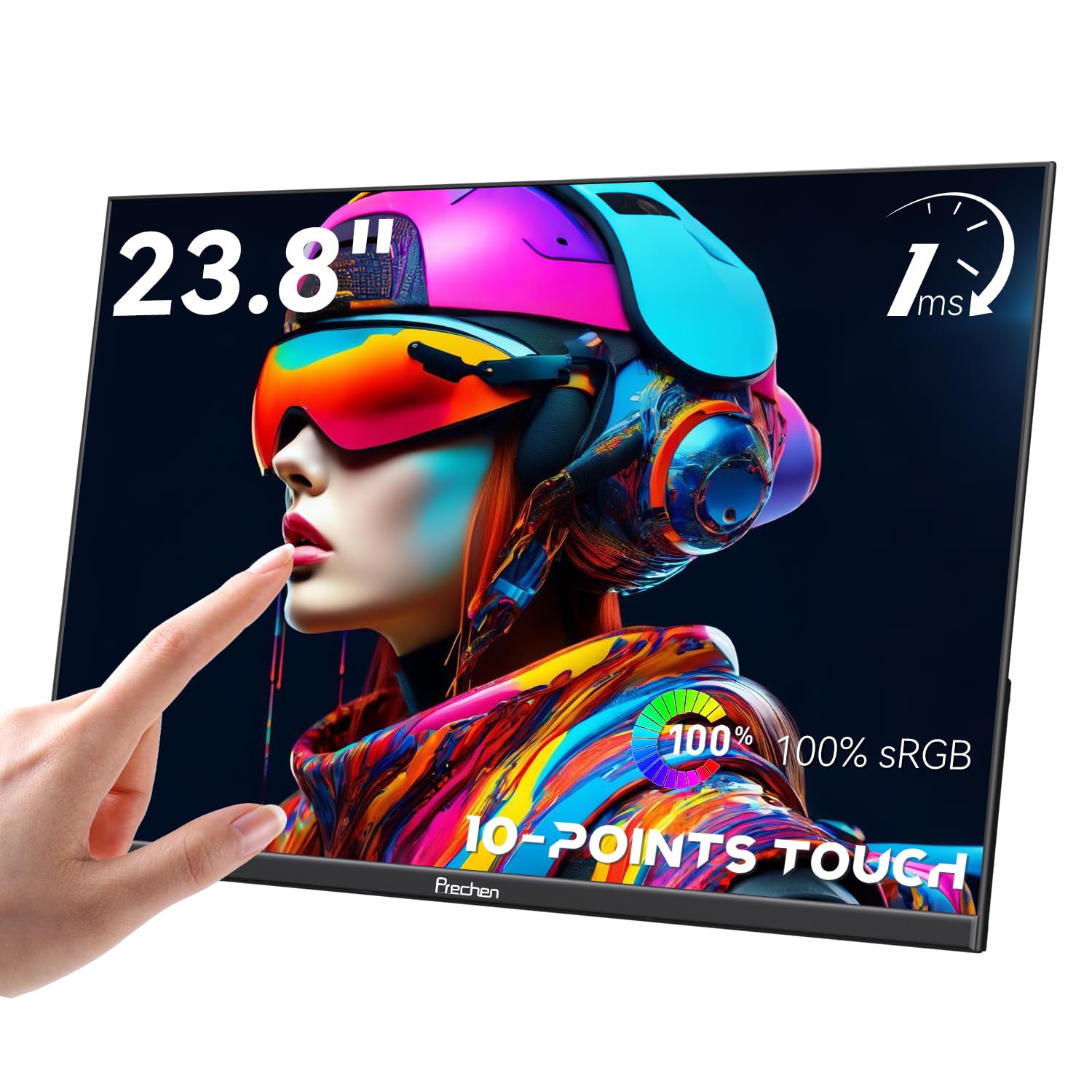 Prechen 2560 x 1440 23.8 Inch 2K 100 Hz 100%sRGB IPS Portable