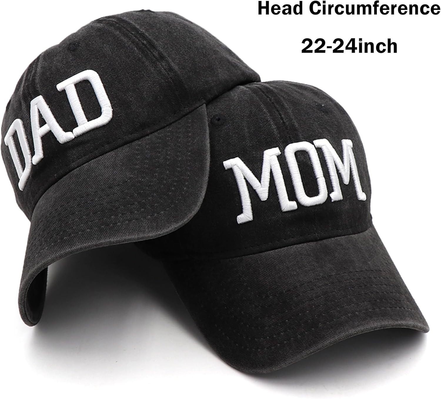 Mom and Dad Hats New Mom Gifts Embroidered Hats for Men Women Adjustable Baseball Cap New Parents Gifts for Couples - Image 2