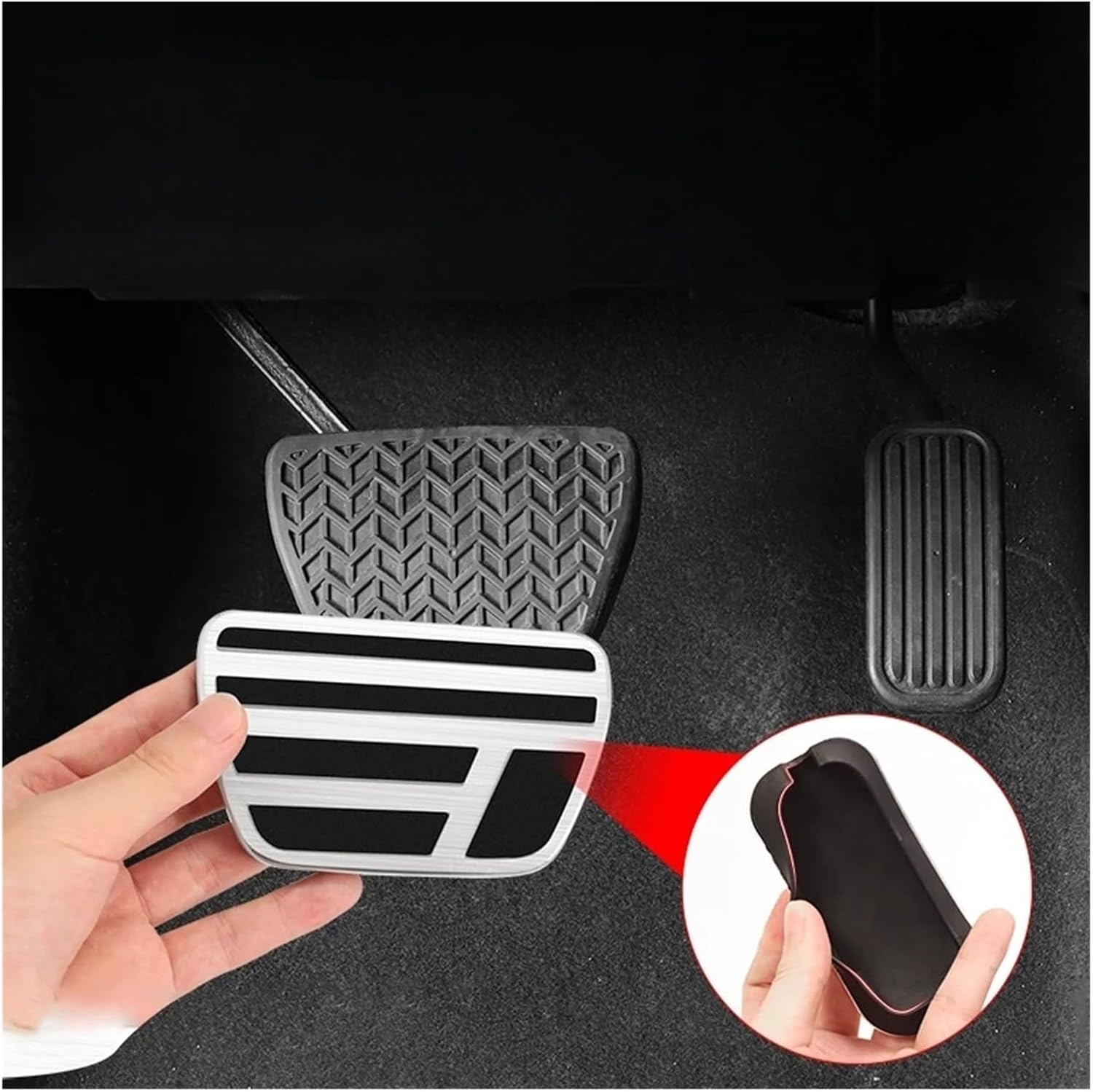 Compatible with Toyota Lexus 600 700 LX600 LX700 2022-2026 Aluminum Alloy Brake Accelerator Pedal Cover Anti-Slip Car Protection Accessories(LX700 A Style Silver)