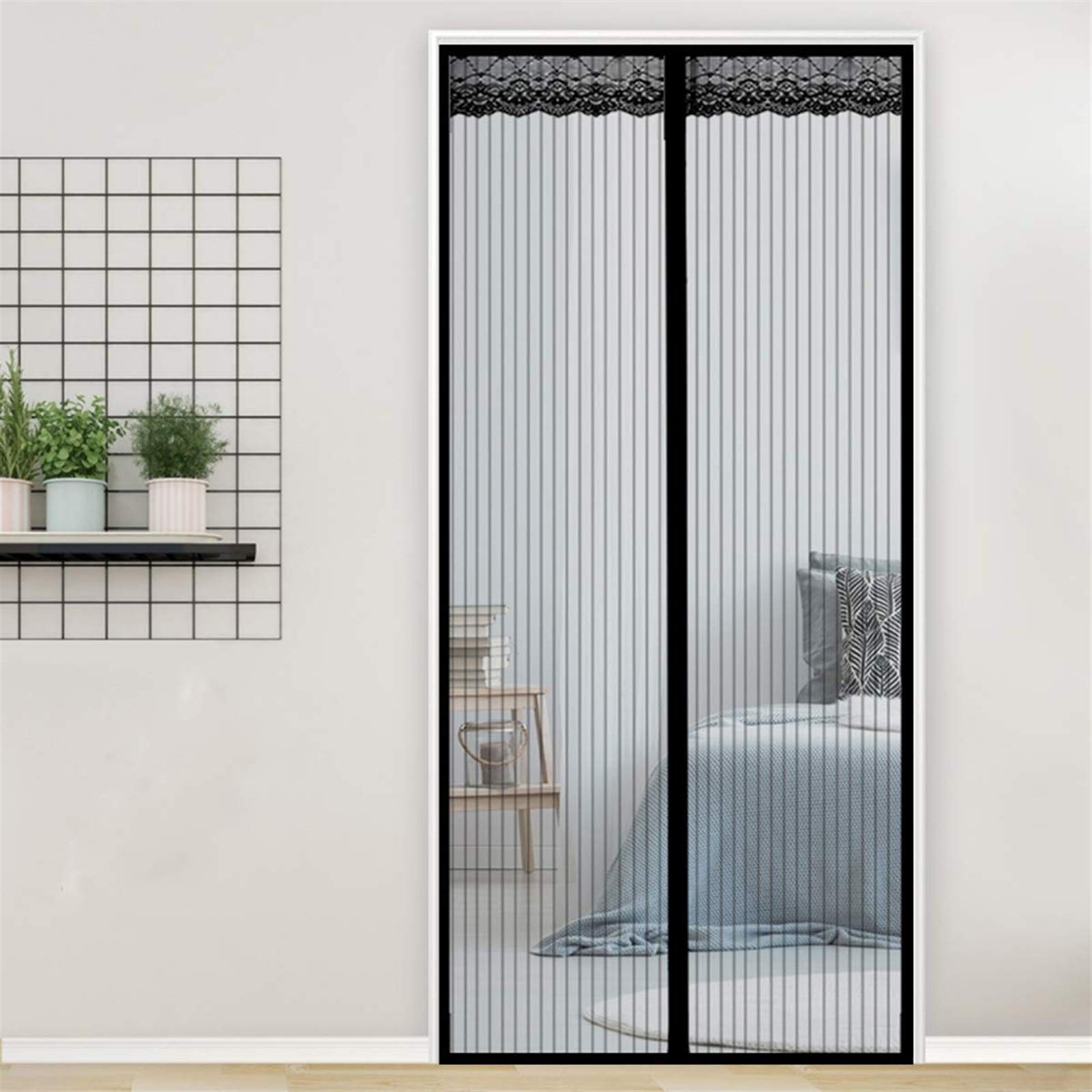 Moustiquaire Porte Fenetre, 90 X 210 CM - Maille Fine BLANC