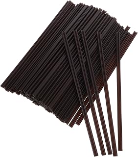 GLEAVI 100pcs Straws Alternative Reusable Espresso Coffee Straws Plastic Stirrer Wands for Hot Cold Drinks Swizzle Sticks Mixers