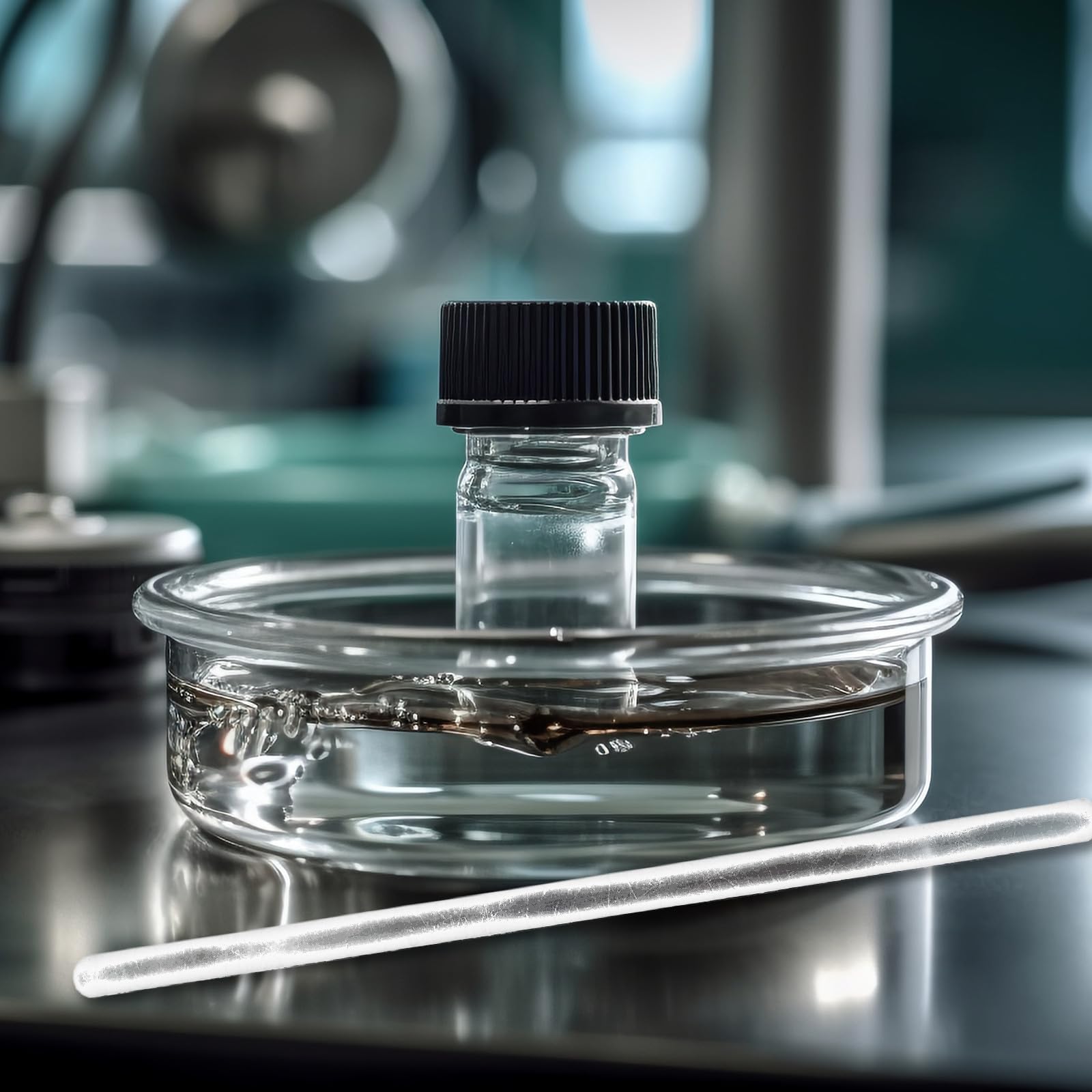FUOYLOO Bastoncini di Vetro Estremità Arrotondate Lisce per Mescolare da Laboratorio Facili da Pulire 20 Pezzi in Materiale Sintetico per Cucina ed Esperimenti