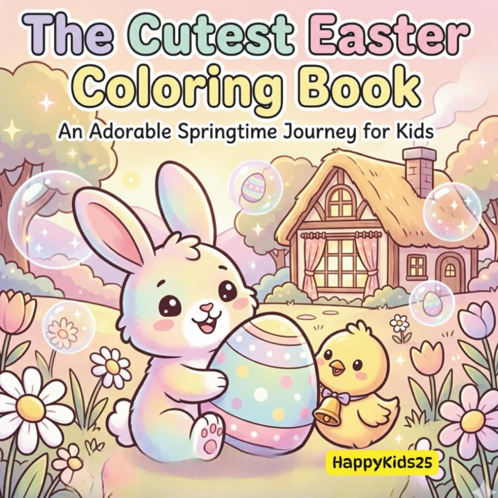 The Cutest Easter Coloring Book: An Adorable Springtime Journey for Kids | Fun Bunny and Chick Illustrations for Toddlers and Children