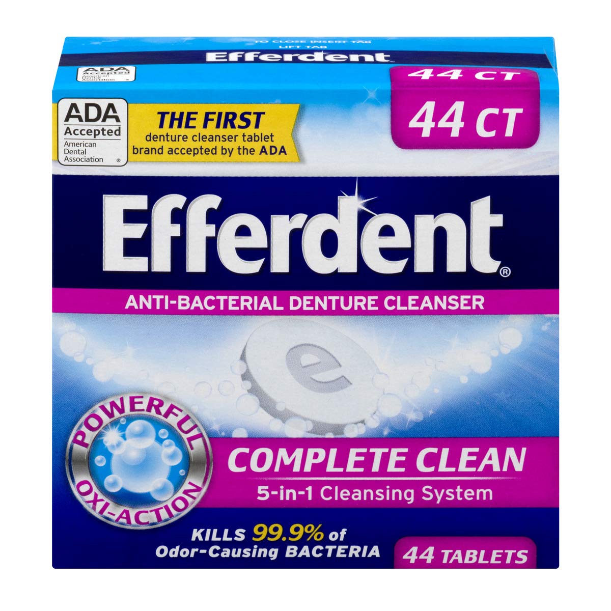 Efferdent Denture Cleanser Tablets, Complete Clean