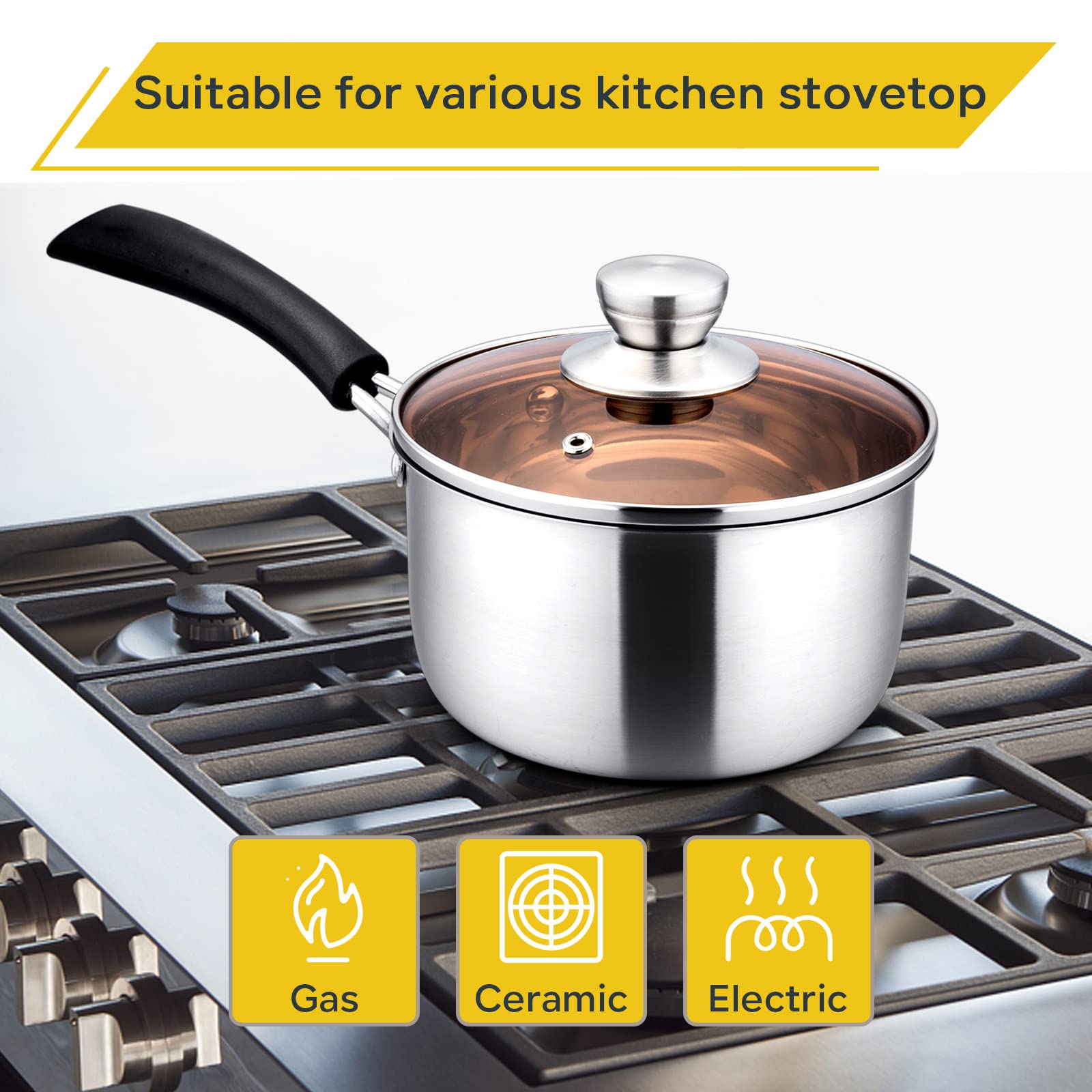 Casserole Avec Passoire En Inox 304 - 2 Litres, Pour Filtrer Et Conserver L'Huile De Friture - Multifonction