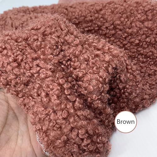 Miniatura 5 de Tela de lana de oveja sintética, tela de lana de oveja sherpa, material de costura (negro, 18 x 20 pulgadas17.7x19.7 in)