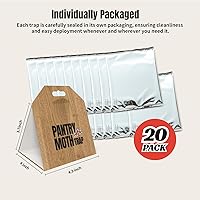 Vista 5 de POPTRAP Paquete de 20 trampas para polillas de despensa, trampa para polillas de pegamento no tóxico para alimentos y armarios, trampas