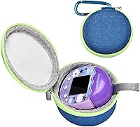 Vista 1 de Estuche de transporte Bolsa de almacenamiento Proteger Funda compatible con Tamagotchi Pix Virtual Pet Game Machine (azul)