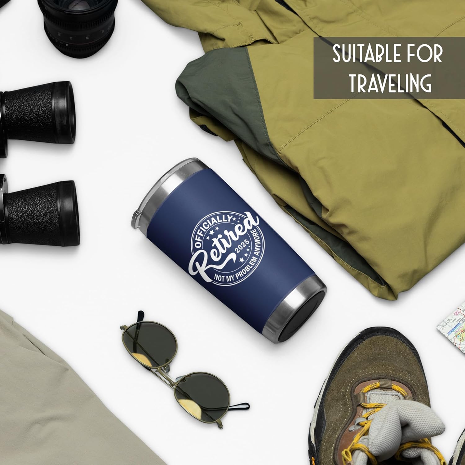 Retirement Gifts for Men 2025 - Retired Not My Problem Anymore - Retirement Tumbler for Him, Father, Husband - Retired Gifts for Men, Navy Tumbler 20 Oz, Fathers Day, Christmas Gift - Image 7