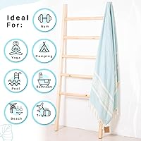 Vista 5 de Toalla de playa turca de lujo de algodón turco de alta calidad, sin arena, de secado rápido, toallas de playa ligeras, multiusos, para pareo