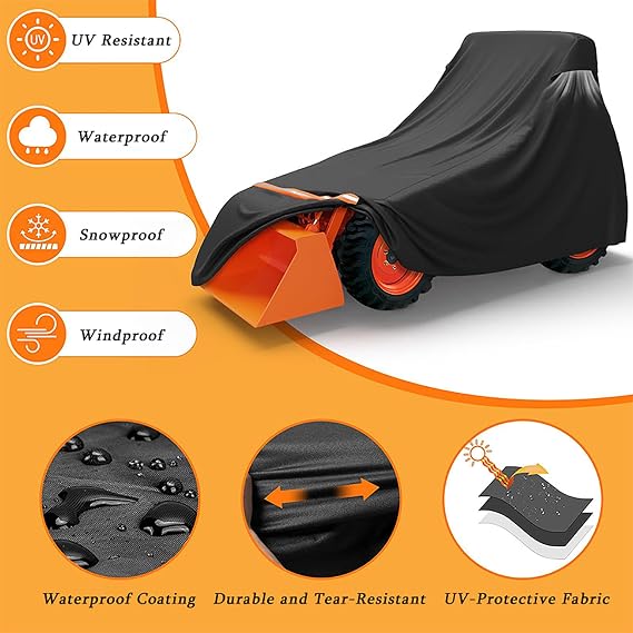 Tractor Cover for Sunseeker Robotics X3 X5 V3 2025, All-Weather Lawn Tractor Protective Cover with Reflective Strips, Water-Resistant Oxford Fabric for Outdoor Storage