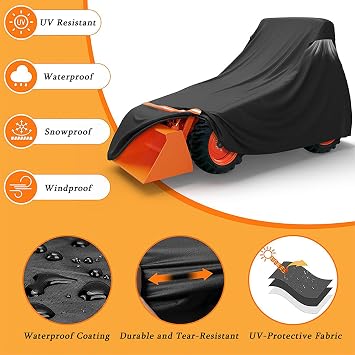 Tractor Cover for Sunseeker Robotics X3 X5 V3 2025, All-Weather Lawn Tractor Protective Cover with Reflective Strips, Water-Resistant Oxford Fabric for Outdoor Storage