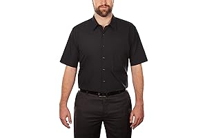 Van Heusen Men's Big Fit Short Sleeve Dress Shirts Poplin Solid (Big and Tall)