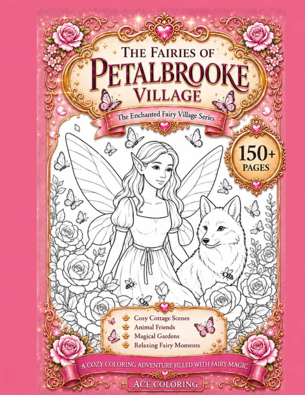 The Fairies of Petalbrooke: The Enchanted Fairy Villages of the Fairylands: The Cottagecore Fairy Life Coloring Book Color Cottage Core Homes, Animals Friend, & Magical Gardens
