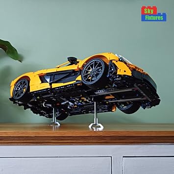 Display Stand compatible with Lego Technic McLaren P1 42172 | Display your model securely | Heavy Duty stainless steel | Car NOT included
