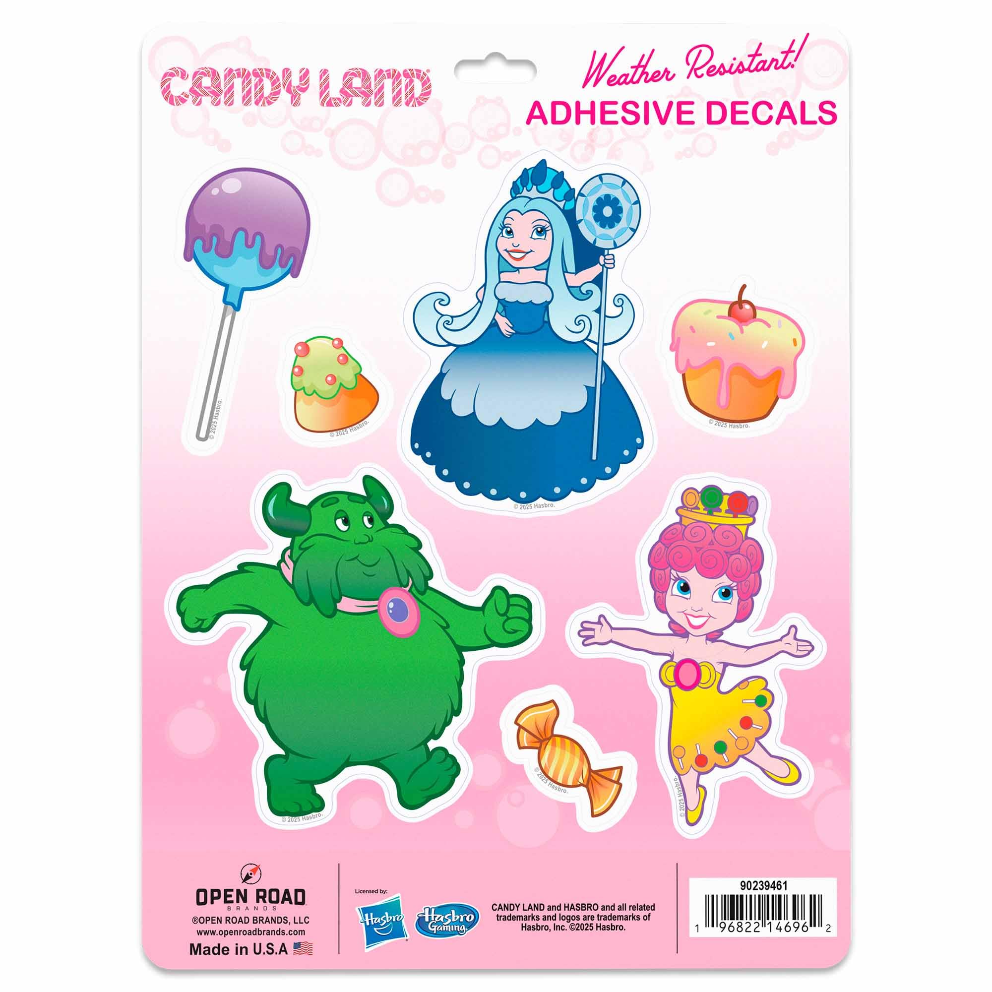 Hasbro Candy Land Adhesive Vinyl Decal Pack