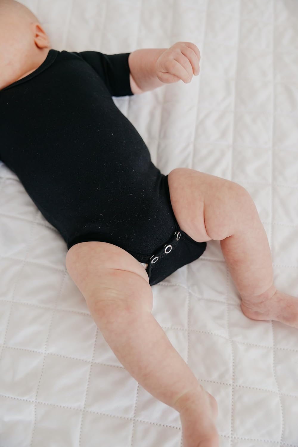 Copper Pearl Short Sleeve Bodysuit Baby: Ultra Soft Bodysuits for Newborns, Boys, Girls, and Infants - Stylish, Comfortable, Overlap Shoulders, Premium Knit Fabric - Midnight, 6-12 Months - Image 5