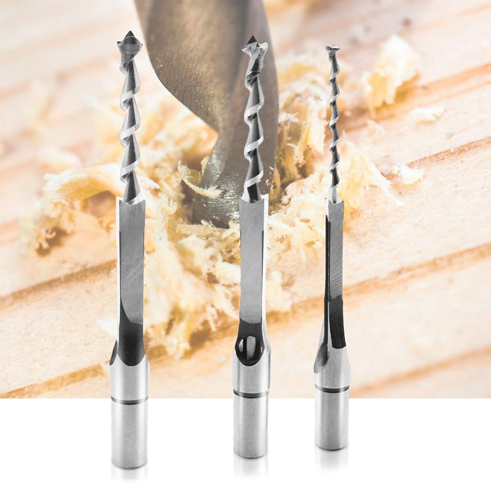 Utensili per punte da trapano a scalpello da infilare a foro quadrato, utensili per la lavorazione del legno da 6-16 mm Punte da trapano a foro quadrato a spirale Sega a scalpello per mortasare a tr
