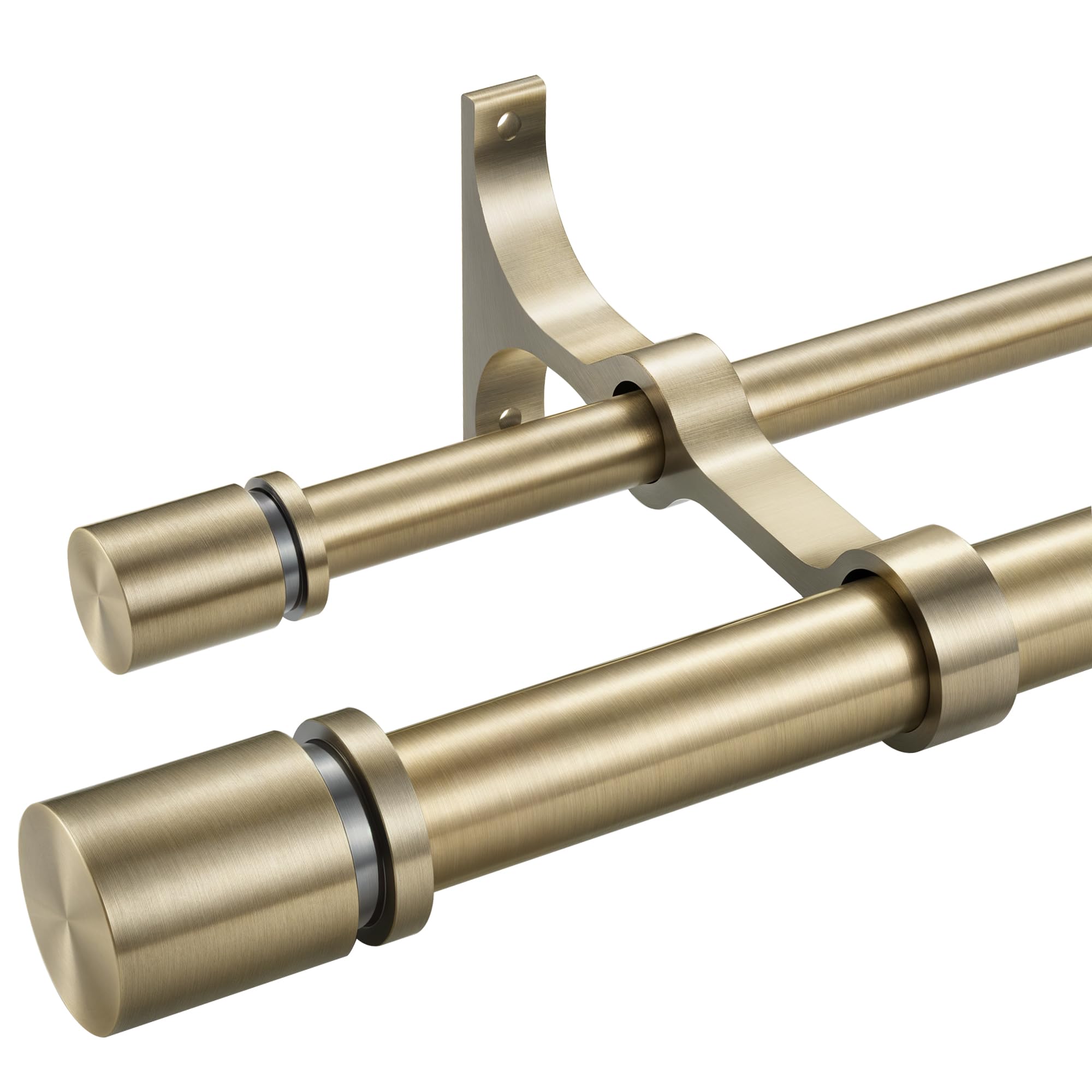 Snapklik.com : Double Curtain Rod 140 To 164 Inch,1 Inch Heavy Duty
