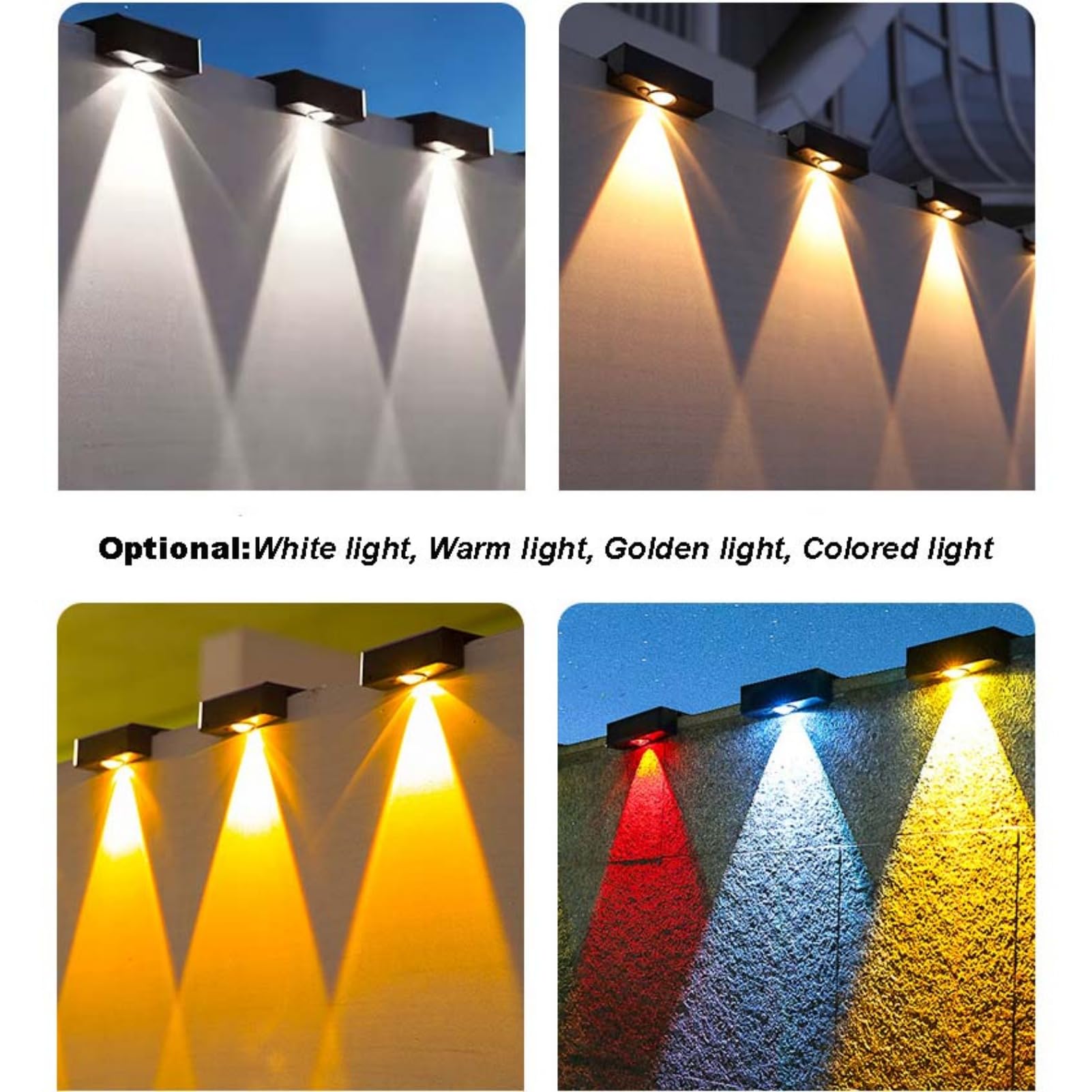Luces Solares Para Exterior, Juego De 4 Luces Solares Para Jardin Impermeables Ideales Para Bodas Navidad Jardines Y Cesped 98924000