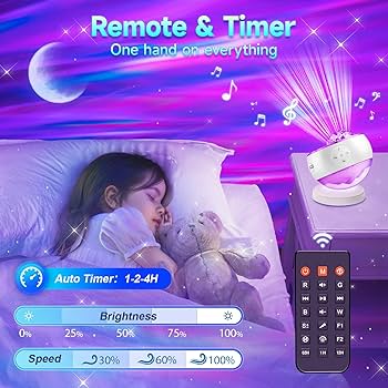 MERTTURM Galaxy Aurora Projector - 3-in-1 LED Northern Lights Star Projector With White Noise & Bluetooth Speaker - Perfect Gift For Adults And Kids - Bedroom Room Decor | Buy Now With
