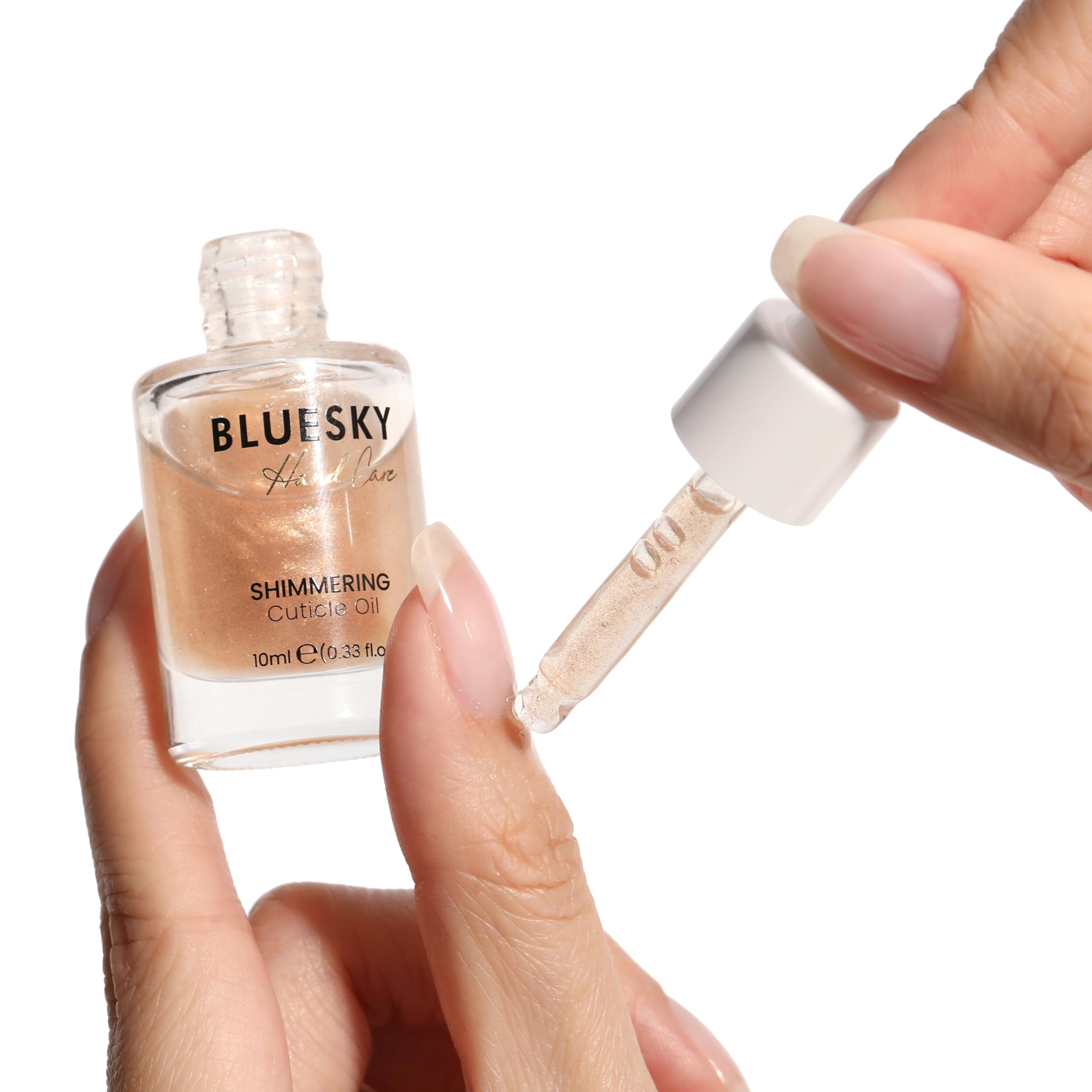 Bluesky Shimmering Cuticle Oil for Nails 10ml, Nail Oil with Jojoba Vitamin E - Image 3