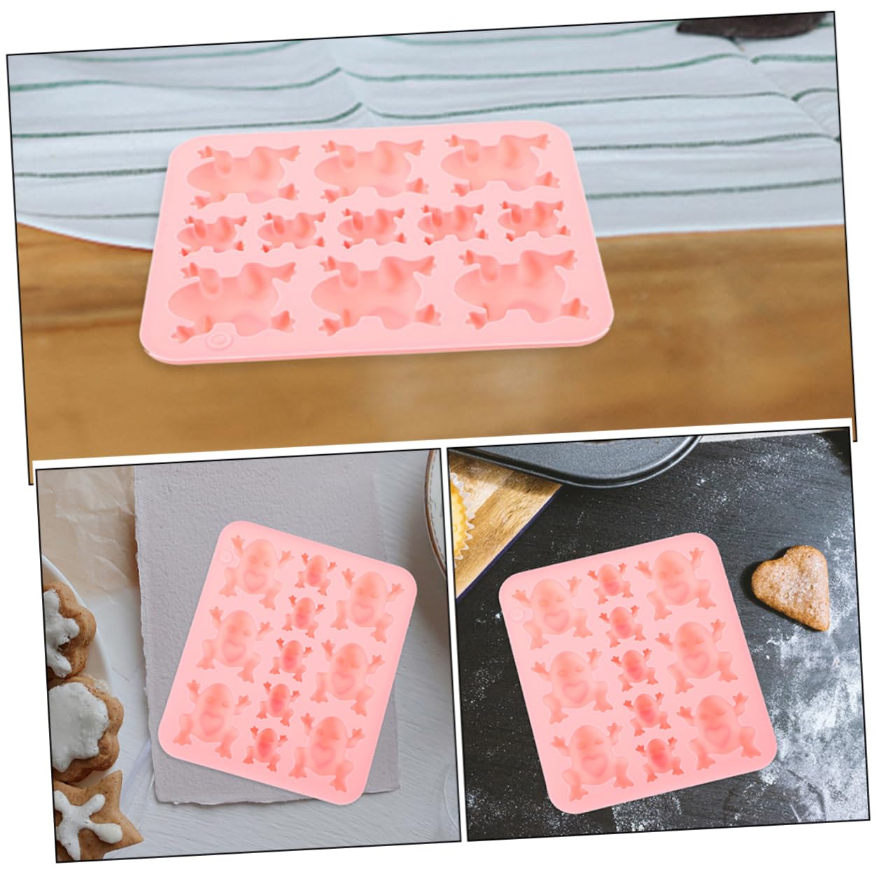 VILLCASE 10pièces Moule Silicone Forme De Pour Chocolat Et Pâtisserie Lot Pour Des Et Décorations De Gâteaux