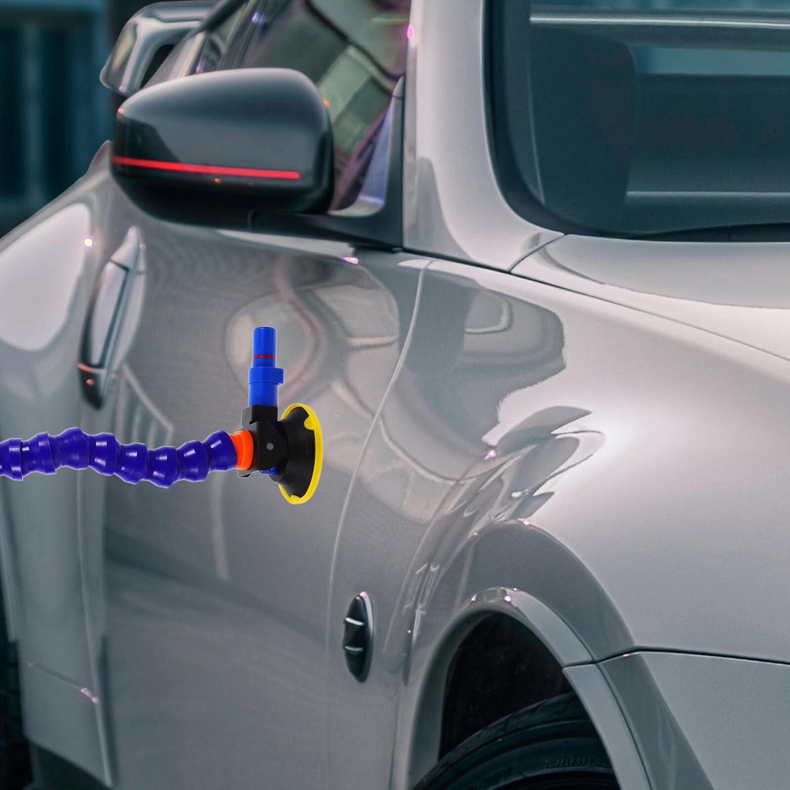 Ipetboom Kit Riparazione Ammaccature Auto per Riparare Ammaccature e Imperfezioni Colore con Ventosa in Nailon Blu e Pompa a 3 Pollici, Strumento per Riparazione Carrozzeria